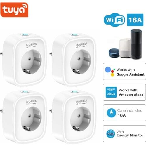 Gosund SP1 WIFI 16A EU Smart Plug Power Energy Outlet Timer Socket Smart Life/tuya APP Voice Control Work With Alexa Google Home