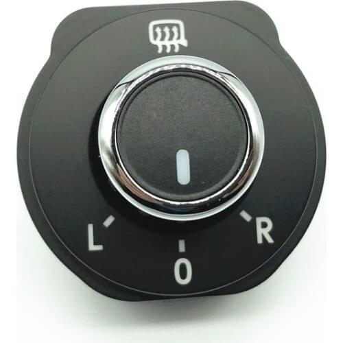 Car Chrome rear view mirror Control Adjust Knob heating Switch button For VW Polo 6R 2011 2012 2013 2014 2015 2016 6RD959565B