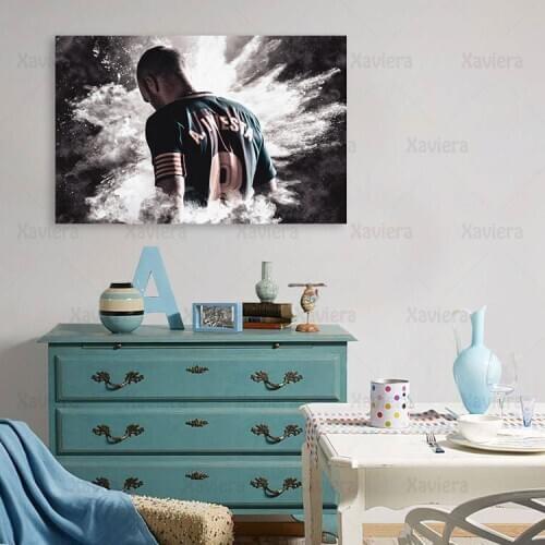 Andres Iniesta Art Poster Football Player Sports Star Painting Picture Home Decor Living Room Canvas Painting Football Fan Gift