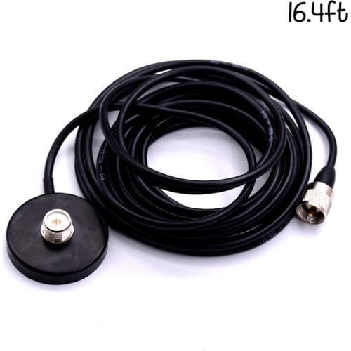 Mount Magnetic Base with the 16.4ft Coaxial Cable for Taxi Bus Car Mobile Radio Antenna 55mm Diame Stable Mobile Radio Mount