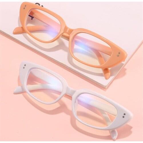 Fashion Anti-Blue Glasses Women & Men Optical Eyewear Unisex Retro Rice Nails Spectacles Simplicity Small Frame Eyeglasses