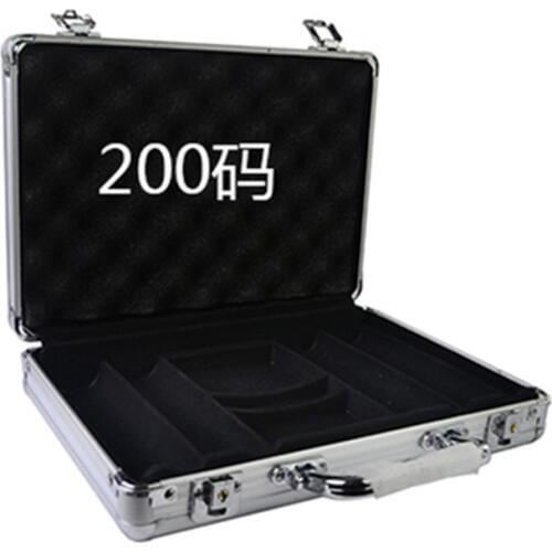 Wholesale retail high-grade professional aluminum chip boxes 200 code yard chips poker coin carrying case
