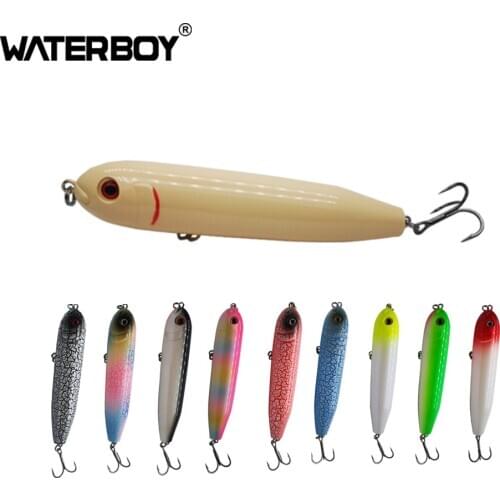 WATERBOY Floating Fishing Pencil Lure 10cm 20g Artificial Hard Bait Long Casting Stickbait Topwater Fishing Wobblers
