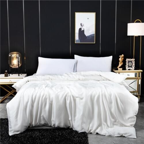 Duvet cover 100% mulberry silk Solid color Quilt Cover high-grade real silk Queen King Comforter Cover duvet cover 200x200