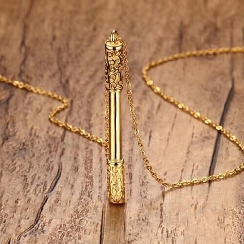 LOOKER Journey to the West Monkey King Bar Weapon Accessories 55MM Stainless Steel Jewelry Pendant Arms Monkey