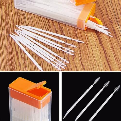 Portable Double Head Brush Tooth Picks Plastic Interdental Toothpick Brush 50 PCS Hotel Denta.l Picks Oral Care