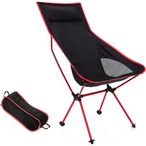 Portable Home Outdoor Camping Folding Chair Ultralight Picnic Barbecue Beach Chair Ultralight Moisture-Proof Collapsible Chair