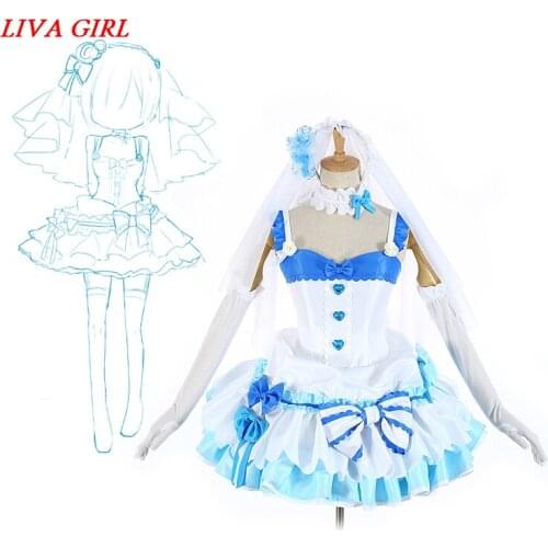 Lovely Anime Cosplay Anime Re:Life in a different world from zero Ram and Rem Cosplay Costume Wedding Dress Beauty Sweet Dress