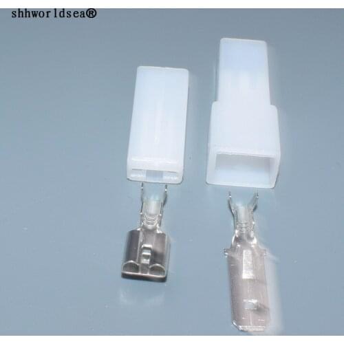 Worldgolden 1 Pin 6.3 Series Car & Motorcycle Connector White Plastic Plug With Terminal DJ70121-6.3-11/21 1P Connector