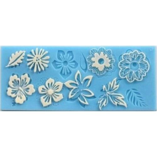 Silicone Resin Clay Cake Decoration Pastry Sugarcraft DIY Moulds Decorating tools Leaves Leaf Lace Fondant mold Embossing Mat