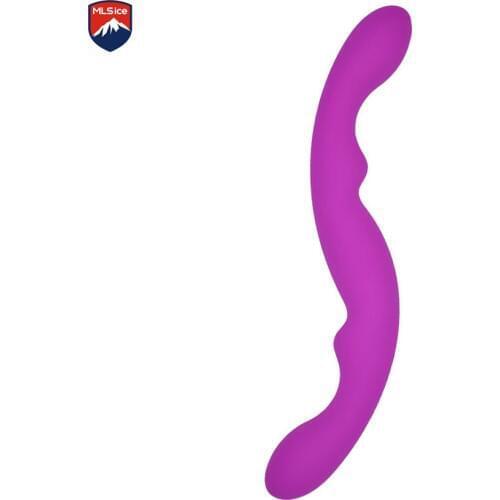 MLSice Silicone Double Ended Dildo Dual Penis Head Long Penis Wand Massager Stick Adult Sex Toys for Lesbian Female Masturbation