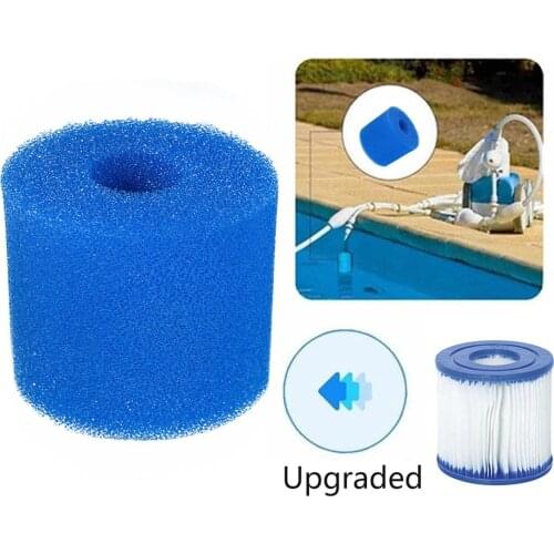 Filter Sponge Replacements for Intex Type VII/D Washable Reusable Swimming Pool Filter Foam Sponge Cartridge 9.5x5.2x10.8cm
