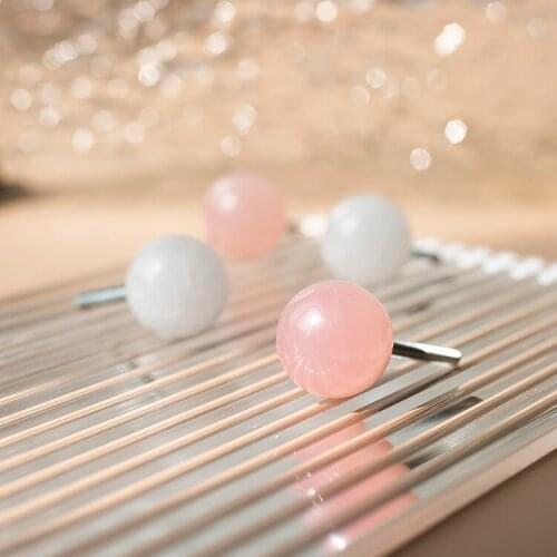 Light luxury crystal ball handle childrens room daughters room wardrobe drawer pink cute handle