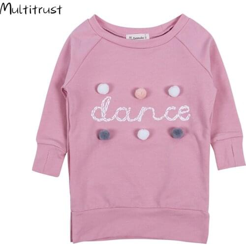 Spring Winter Cartoon Letter Embroidery Sweatshirt Girl Fashion Long Hoodie Dress Pullover Moletom Feminina 1-5years