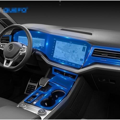 TPU 2017 transparent GPS navigation car interior screen gear anti-scratch protective film for volkswagen touareg 2019 2020 vw