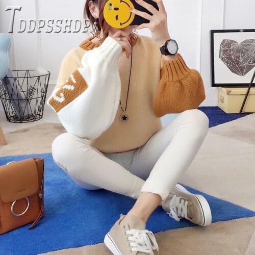 2019 Ladys Knitted Sweaters Winter Vintage Warm Female Pullover Casual Jumper