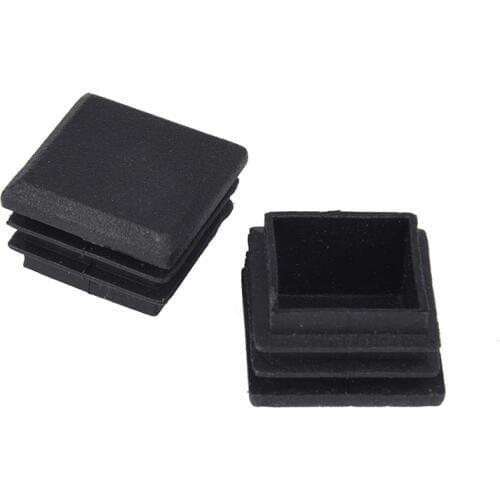 10 Pcs Black Plastic Square Tube Inserts End Blanking Cap 25mm x 25mm Promotion