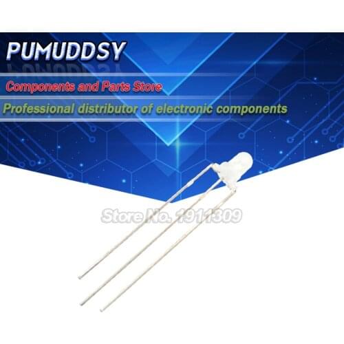 100PCS LED 3mm Round Diffused Red & Green two Color Common cathode LED Diode Light Emitting Diode