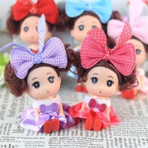 12cm Confused Doll Silicone Toy Wedding Doll Creative Childrens Toy Baby Doll Sophisticated And Compact, With Keychain Silicone