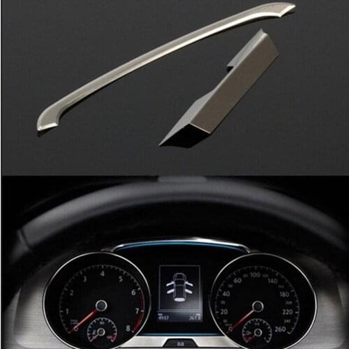2pcs/set Stainless Steel Dashboard Decoration For Volkswagen VW Golf 7 VII MK7 2013 2014 Car Styling