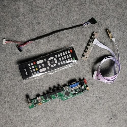 40-Pin LVDS screen 60Hz WLED DIY kit Fit BT156GW01/BT156GW02/BT156GW03 monitor VGA USB 1366*768 universal controller board