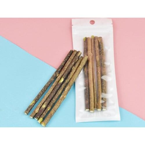Legendog 5Pcs Natural Catnip Stick Pet Cat Catnip Toy Chew Molar Cleaning Teeth Stick Cat Snacks Stick Wood Polygonum Stick