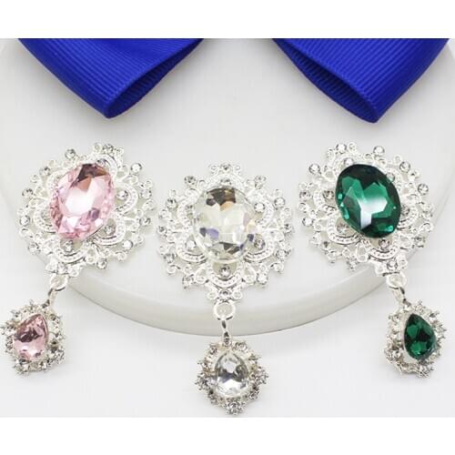 5pcs/lot 55*30MM Snap Flatbanck Button for Needlework Rhinestone Buttons for Clothes Diy Manualidades Accessories Decorative