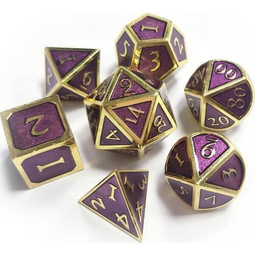 7pcs/set New Playing Dice for Dungeons & Dragons Innovative RPG Dice D&D Metal Dice Set