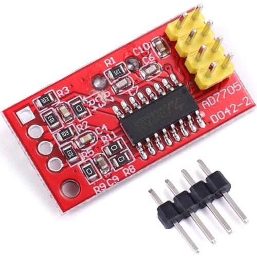 AD7705 Dual 16 bit ADC Data Acquisition Module Input Gain Programmable SPI Interface TM7705