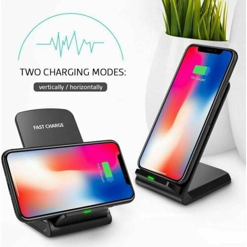 Wireless Charger Stand For iPhone 12 11 Pro XS MAX 8 Charger Fast For Samsung S10 Phone S20 Dock S9 Station X Charging S21 A8O6