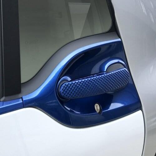 Blue Handle decorative frame Door bowl decoration stickers For 15-20 Smart 453 Fortwo Exterior accessories
