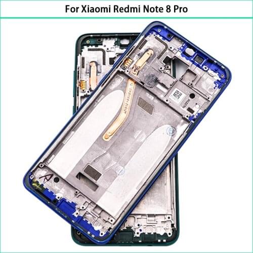 For Xiaomi Redmi Note 8 Pro Middle Frame LCD Supporting Plate Housing Frame Note 8Pro Front Mid Bezel Faceplate Bezel Replace