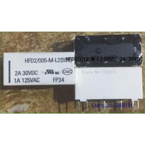 HFD2/012-M-L2(555) 2A 30VDC relay DIP-12 HFD2-012-M-L2(555)