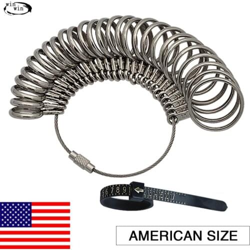 Berkem US/UK/HK/EUR/JAP/KRO measure ring alloy Finger Ring Sizing Measuring Tool Finger Gauge Kit Jewellery Sizing Tools