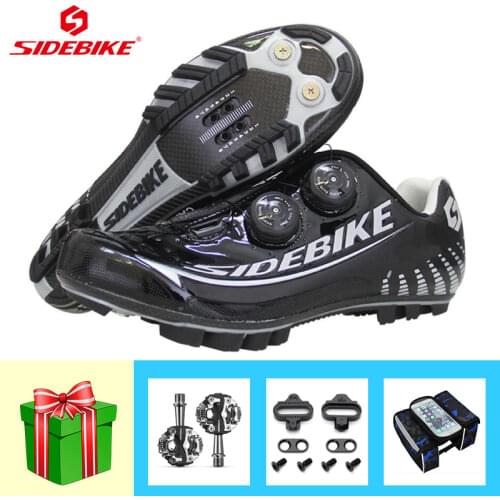 Men Carbon Cycling Shoes Mtb Riding Bicycle Sneakers Self-locking Breathable Unisex Ultra-light Mountain Bike Footwear