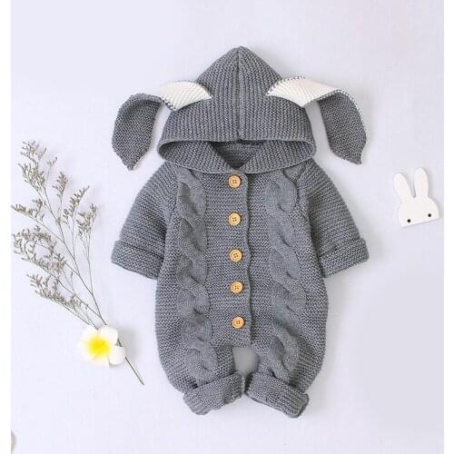 Melario Christmas Autumn Newborn Baby Clothes Baby Rompers Baby Girl Boy Clothing Knitted Infant Costume Kids Toddler Jumpsuit