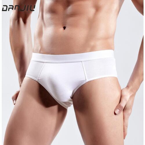 Man Modal Breathable Solid Underwear Fashion Yong Male Simple Style Sexy Breifs High Elasticity Low Waist Soft Underpants