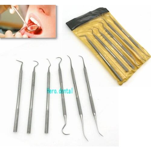 6Pcs Dental Hygiene Kit Tools Set For Deep Teeth Cleaning Surgical Oral Care