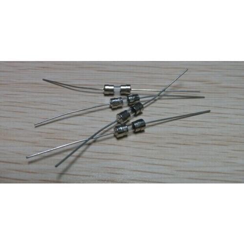 NIUKETAT 5pcs 3.6*10mm T0.5A 250V slow Axial fuse Glass Tube with lead wire 3.6*10 T0.5A 250V slow fuse New and original