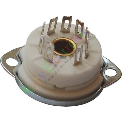 Wholesale and retail 4pc 9pin Ceramic vacuum tube sockets top mount valve For 12AX7 12AU7 ECC84 amps free shipping