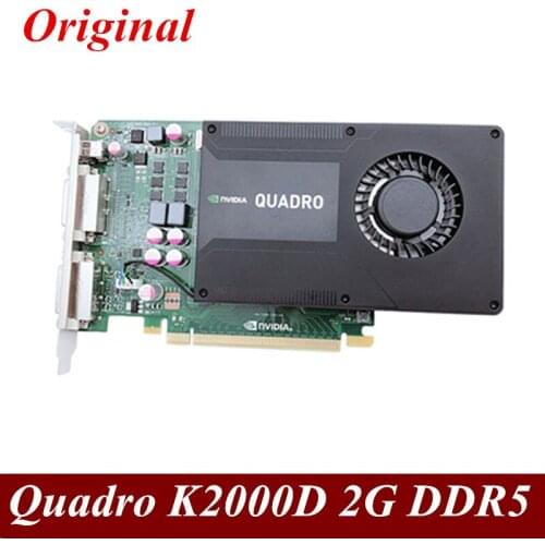 Original Quadro K2000 K2000D video card 2G DDR5 professional graphics card 3D rendering design drawing DVI+miniDP