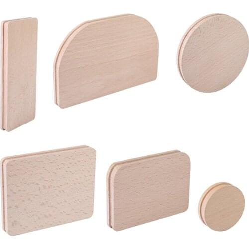 RORGETO Zipper Installation Assistant Wooden DIY Leather Craft Upper Zipper Correction Template Hand Craft Tool