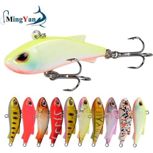1pcs Sinking Mini VIB Fishing Lure 4cm 4g Vibration Artificial Baits Winter Ice Fishing Wobblers Bass Crankbait Fishing Tackle
