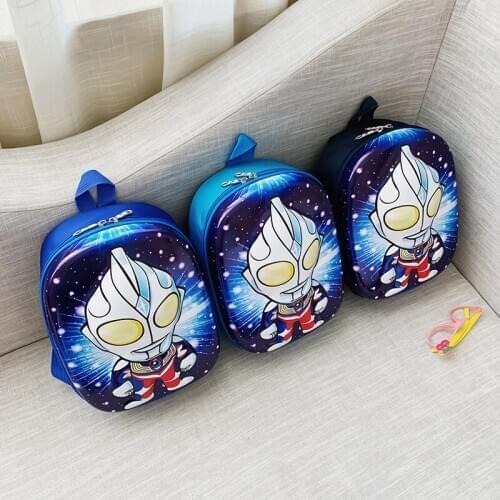 New Kindergarten Schoolbag Altman Plush Backpack Boy& Girls BagsPreschool Little Schoolbag Japanese Cartoon Hero Bag 3-7 Years
