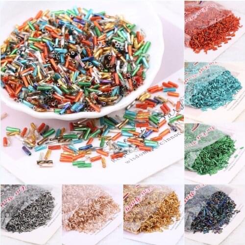 2x6mm Spiral Beads Austrian Crystal Glass Tube Round Seed Beads Long Tube Bead for Sew Accessories Necklace DIY Jewelry Making