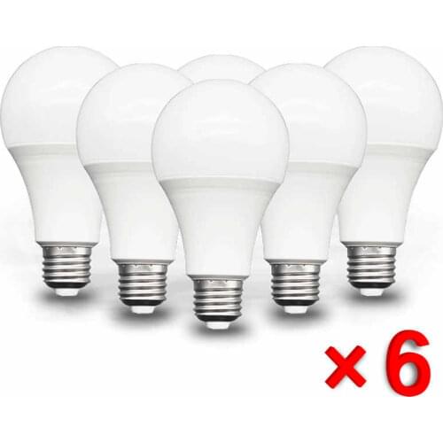 LED bulbs, 12 watt 220 volt E-27 lamp holder ,6500 Kelvin 1080 Lumen,12W LED bulb,6Pcs