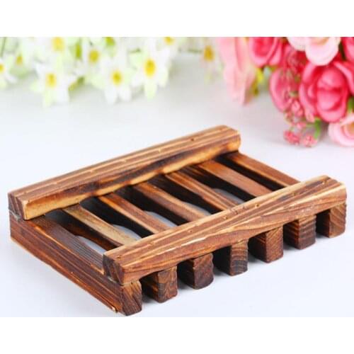 Natural Carbide Wood Soap Dish Wooden Soap Container Travel Wood Soap Box Shower Plate Bathroom Soap Holder New