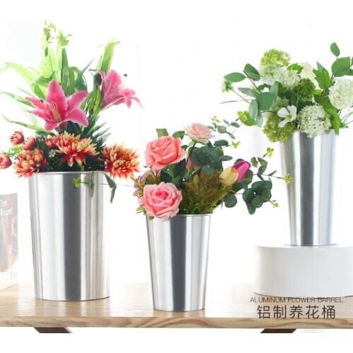Flower Waking Bucket Flower Shop Special Household Aluminum Flower Arrangement Large Tub