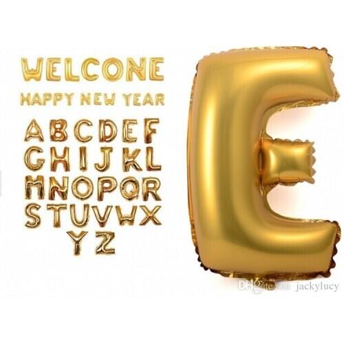 16 Inch Gold Silver Alphabet Helium Aluminum Foil Balloon 26 Letters Wedding Christmas Birthda Party Decoration Supplies