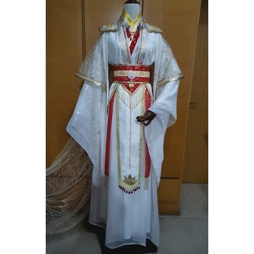 Xie Lian Yue Shen Cosplay Antique Novel Tian Guan Ci Fu Platinum Peacock Cosplay Costmes Full Set Chinese Outfit Hanfu Adult